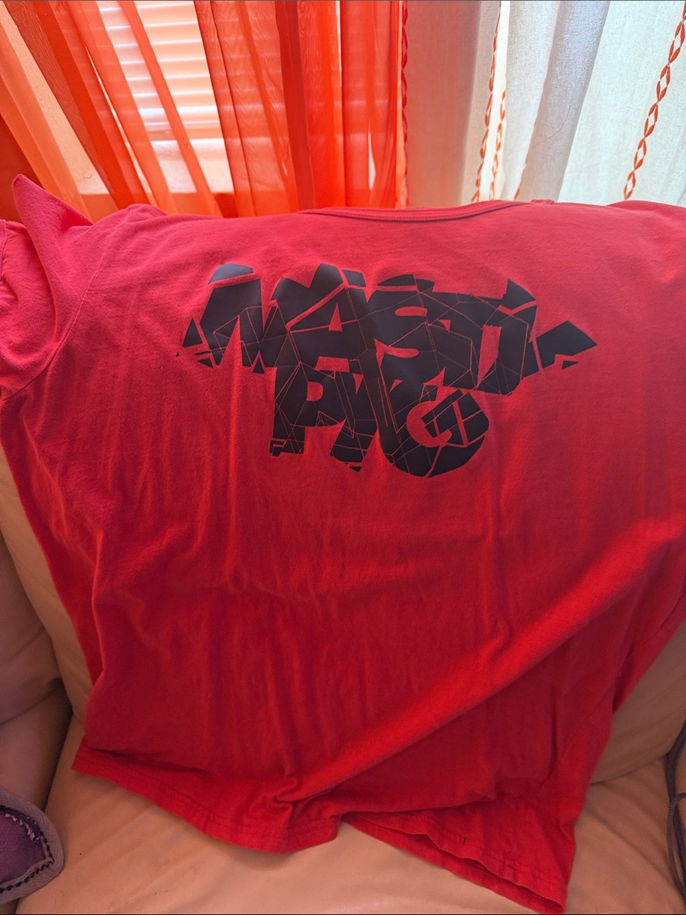 Nasty Pig Red Tee with Black Graphic